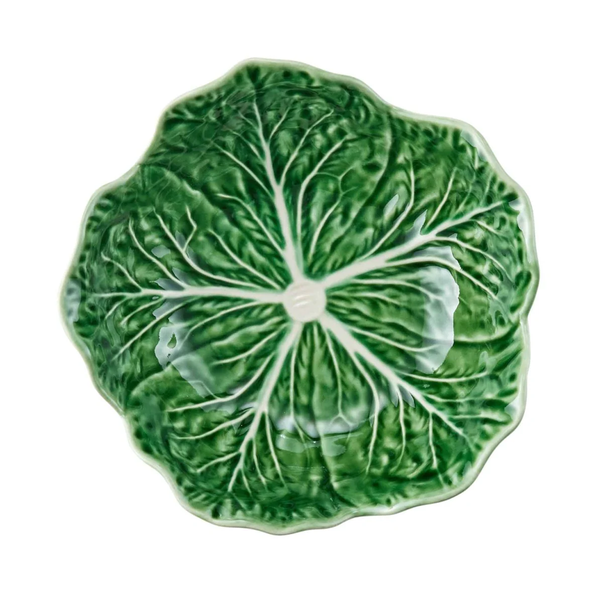 Bordallo Pinheiro Cabbage Bowl Green 17cm - Image 2