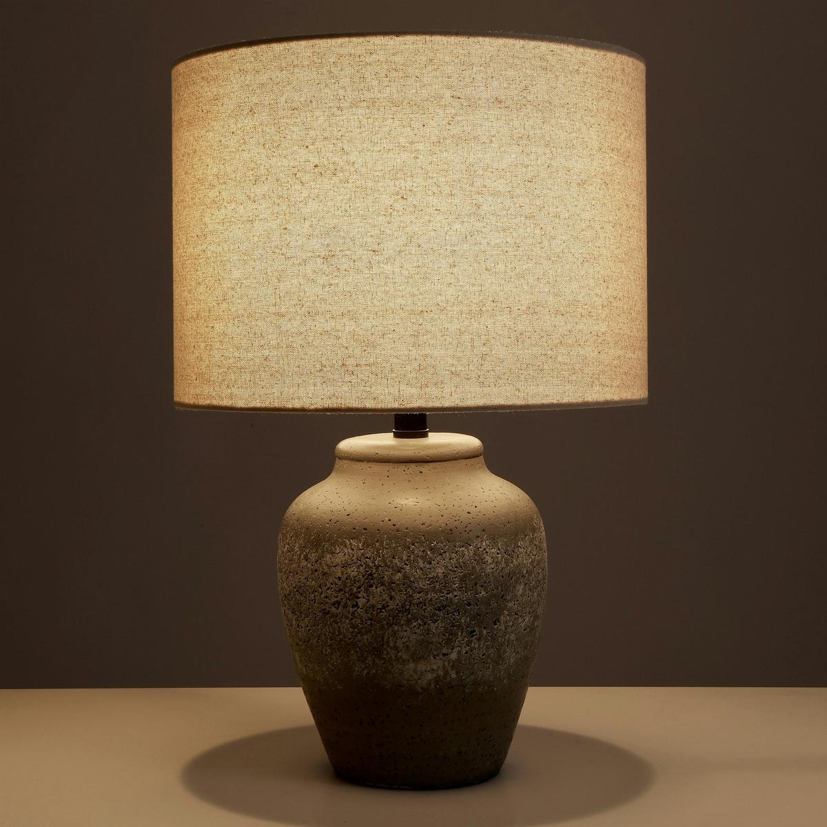 Amalfi Rustic Stone Table Lamp Stone & Cream 35.5x35.5x55.5cm - Image 2