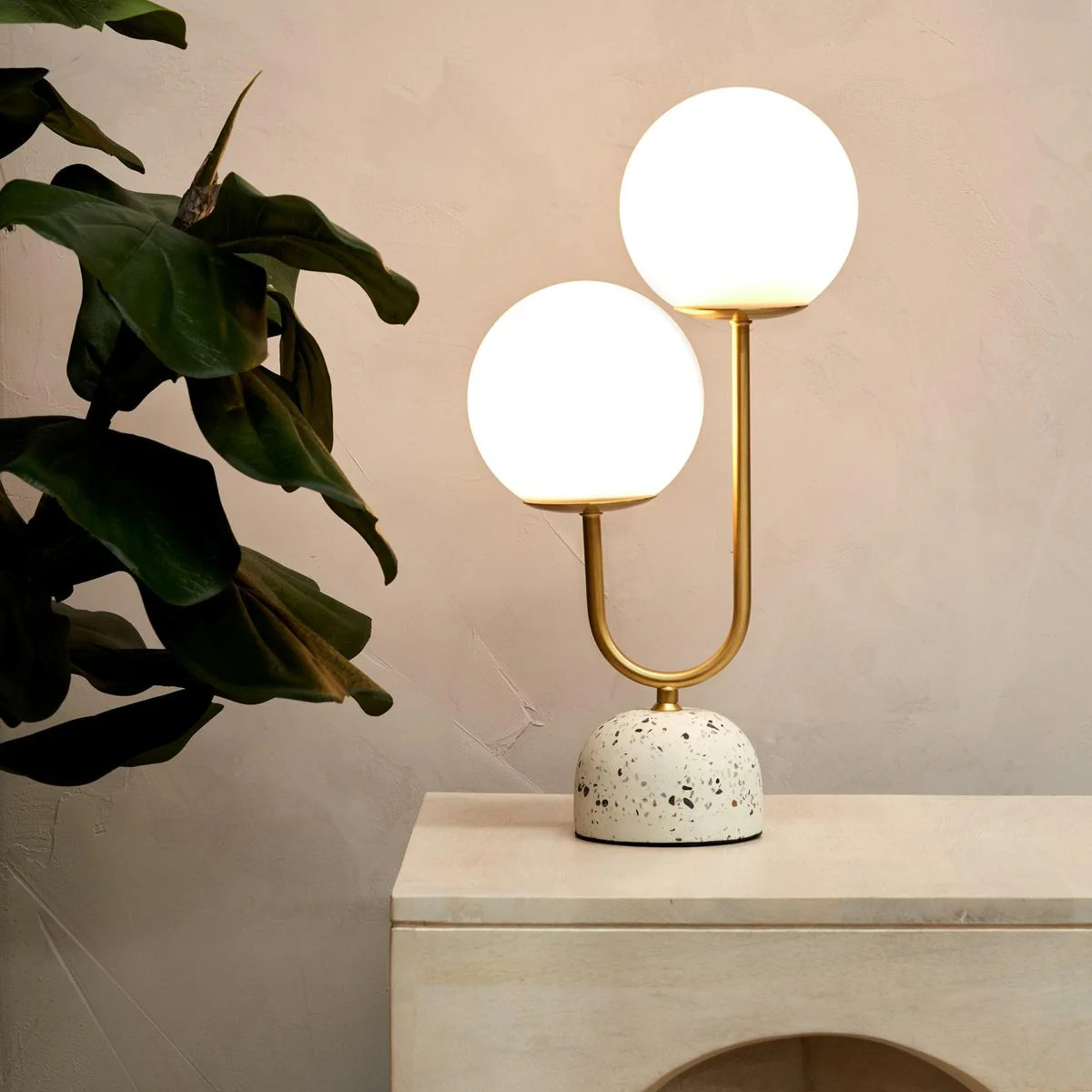 Amalfi Tivoli Table Lamp White & Gold 20x12x52cm LXLTAM159 - Image 6