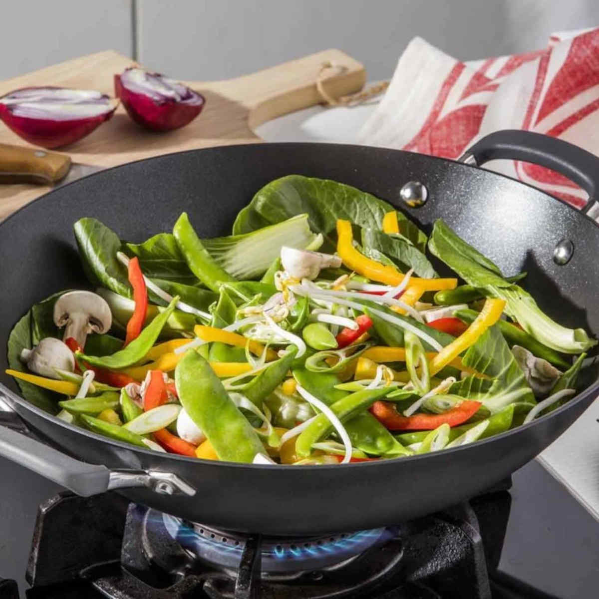 Anolon Endurance+ Nonstick Induction Wok 36cm - Image 4