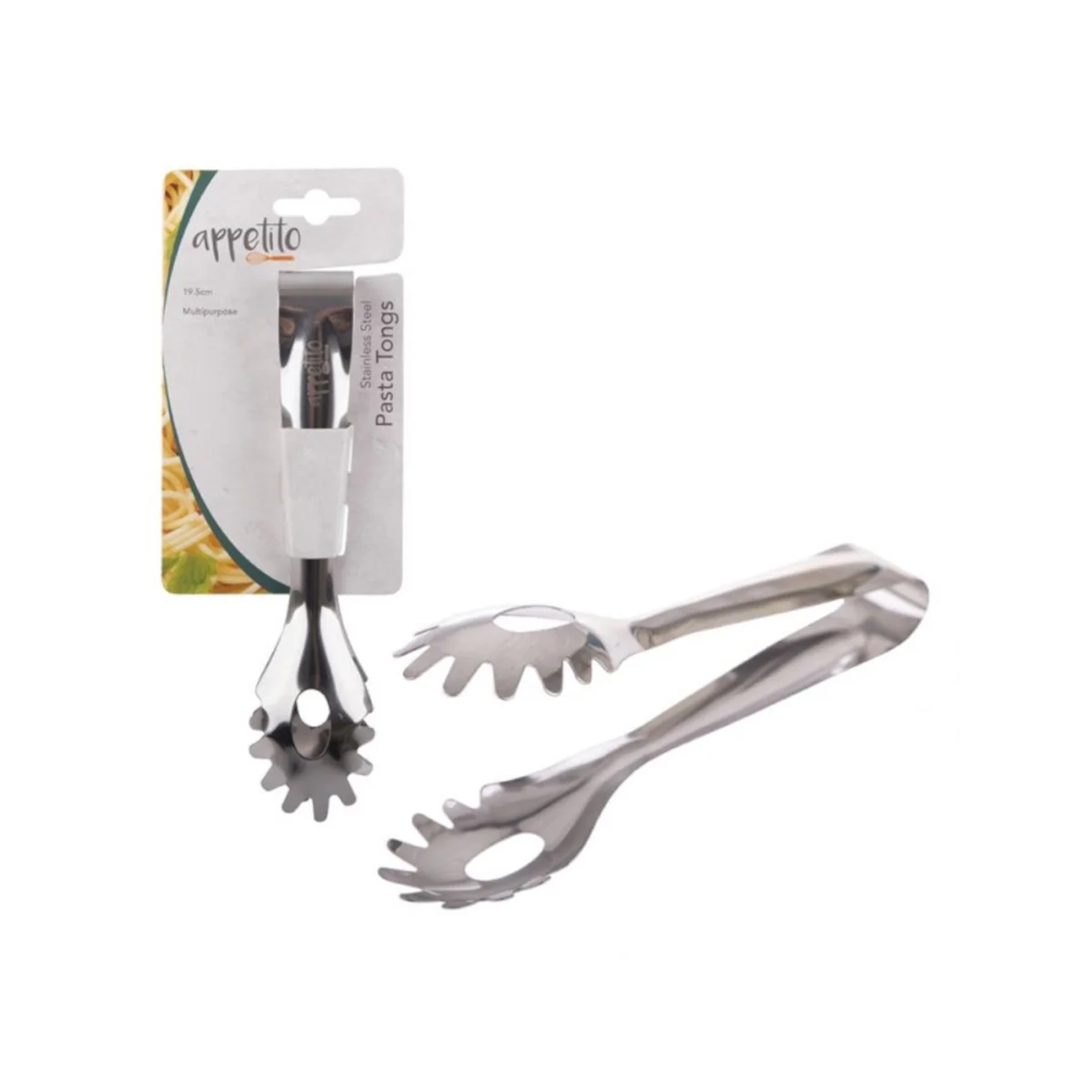 Appetito Pasta Tongs Stainless Steel 19.5cm - Image 3