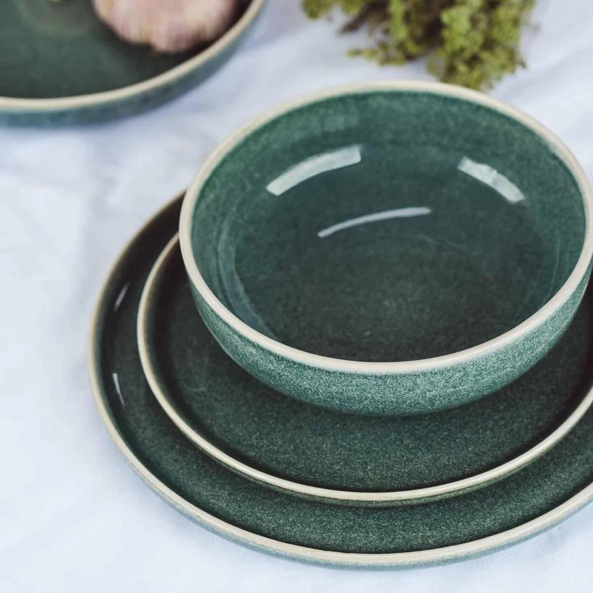 Casero Como Dinner Set Sage 12 Piece - Image 9