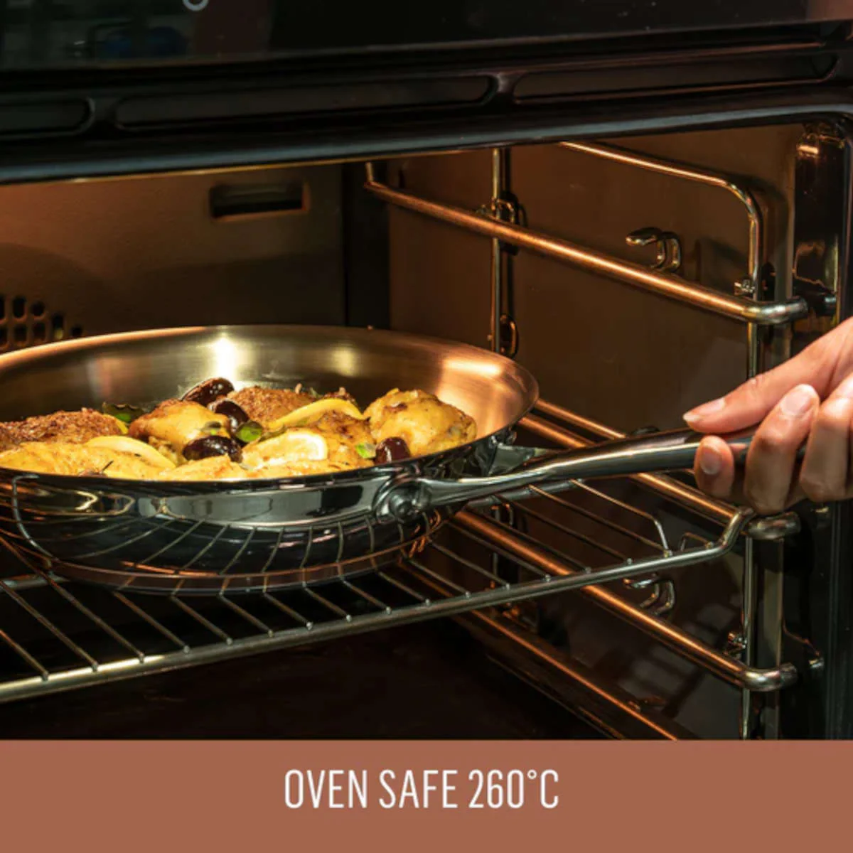 Essteele Per Vita Copper Base Stainless Steel Induction Covered Saucepan 20cm (3.4L) - Image 8