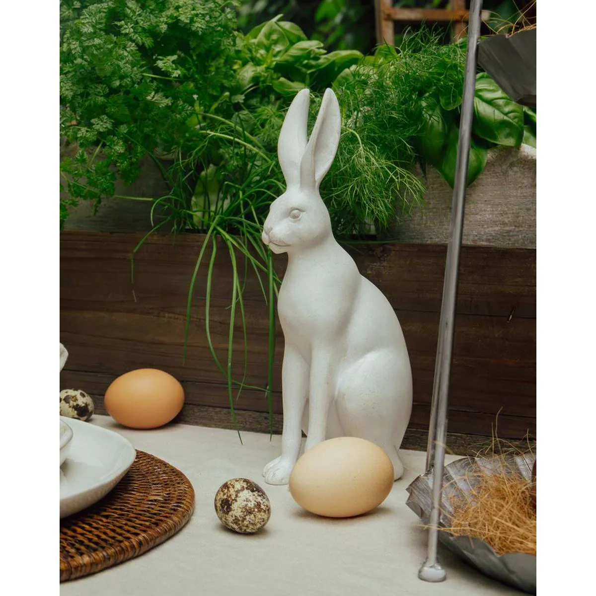 French Country Harold the Hare White Small 25cm - Image 2