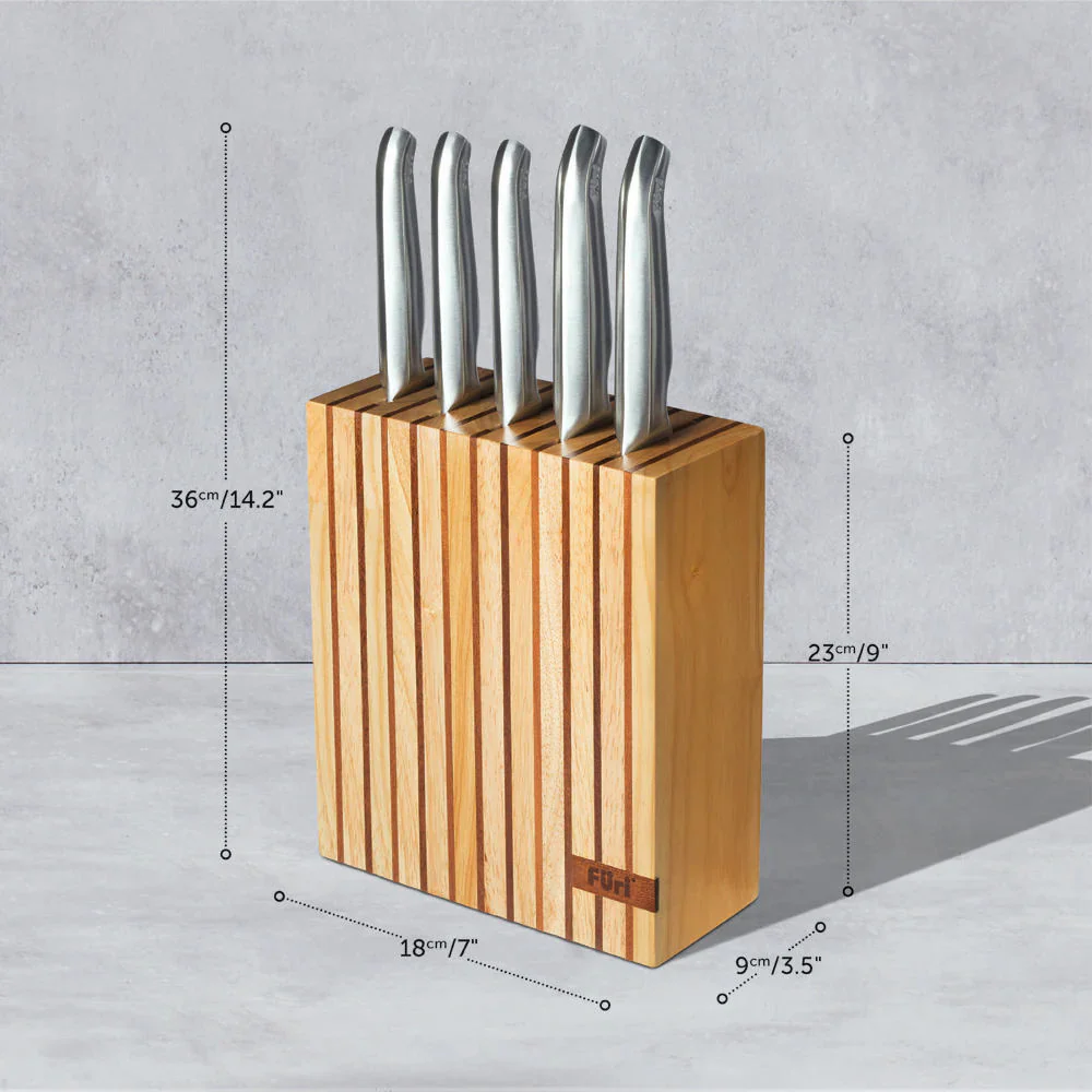 Furi Pro Wood Knife Block Set 7 Piece - Image 4