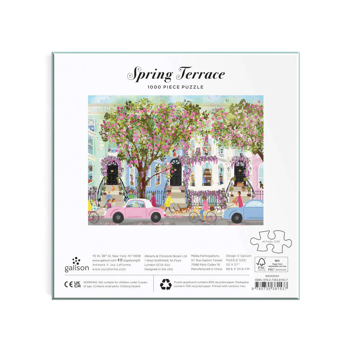 Galison 1000 Piece Joy LaForme Spring Terrace Puzzle - Image 4