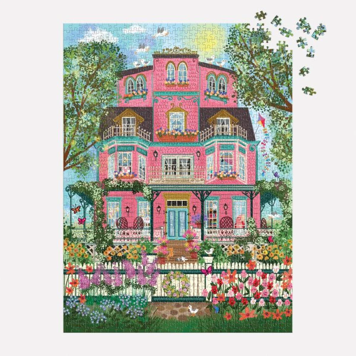 Galison Joy Laforme Blooming Streets Puzzle 500 Piece - Image 3