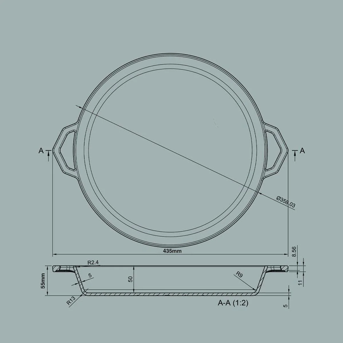 Grande Legacy Pan | 36cm Pure Cast Iron - Image 11