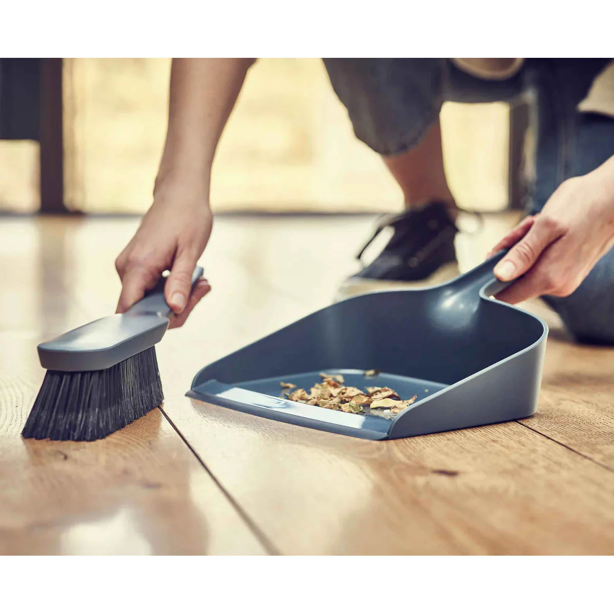 Joseph Joseph CleanStore Blue Wall-mounted Dustpan & Brush Blue - Image 5