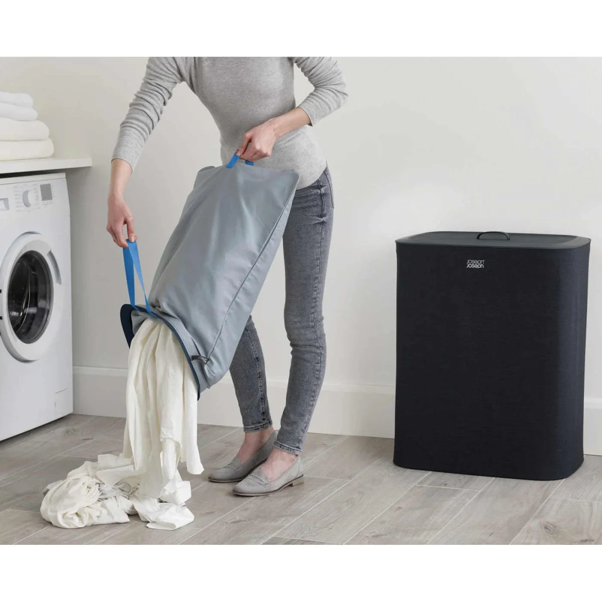 Joseph Joseph Tota Laundry Separation Basket Black 90L - Image 6
