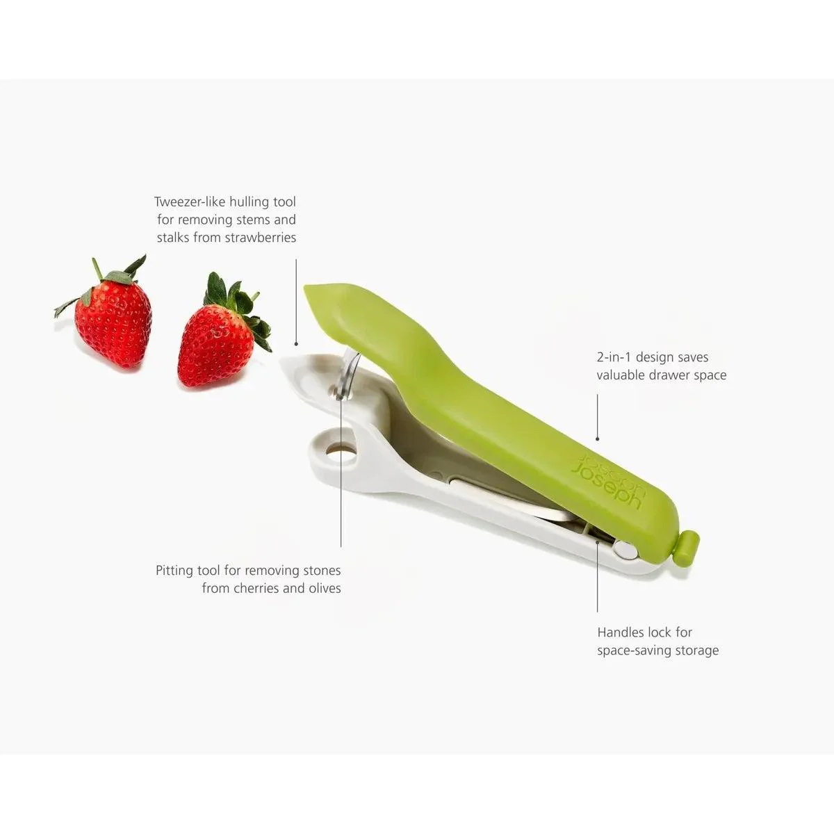 Joseph Joseph Tweezy 2-in-1 Pitter & Huller Tool - Image 2
