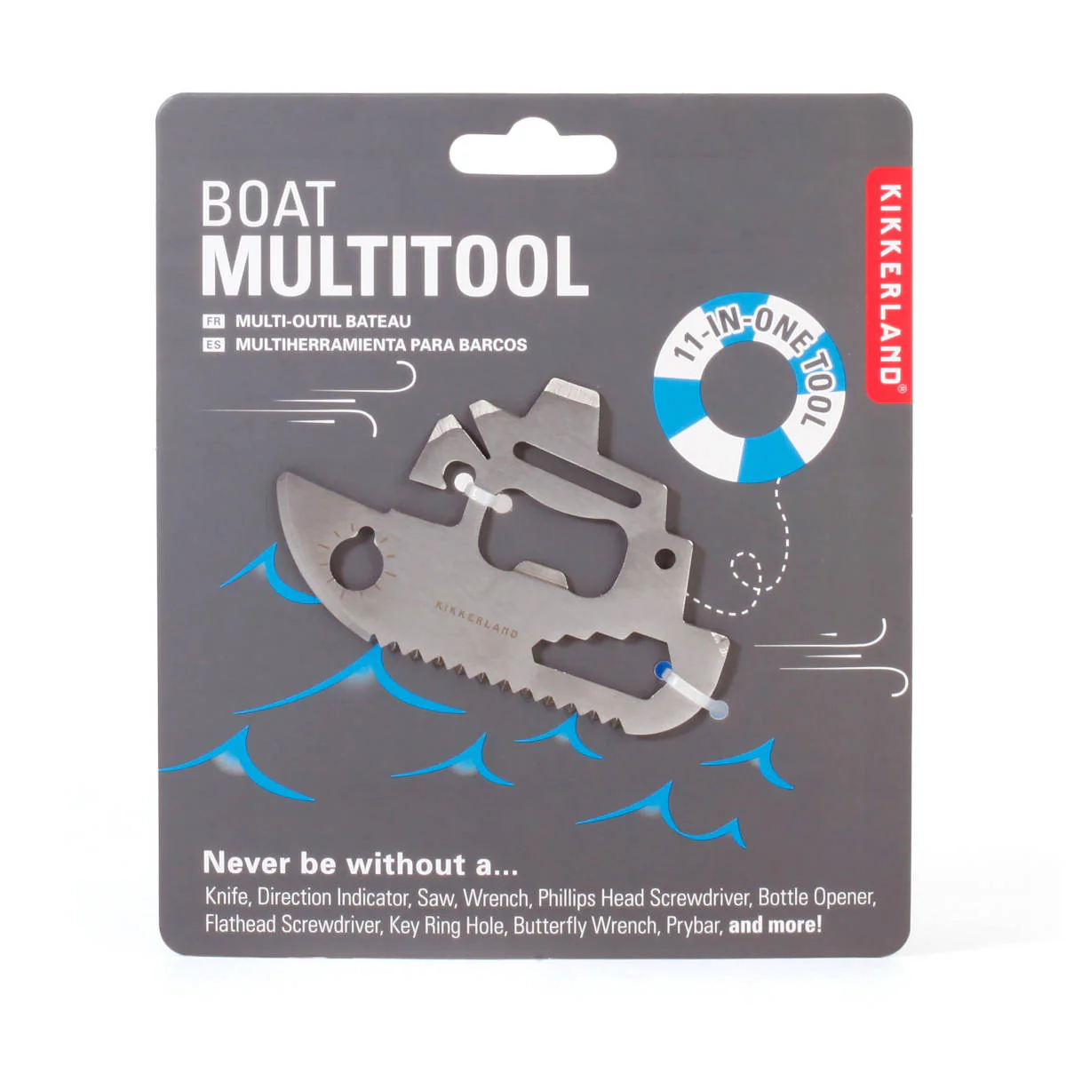 Kikkerland Stainless Steel Boat Multi-tool Silver - Image 3