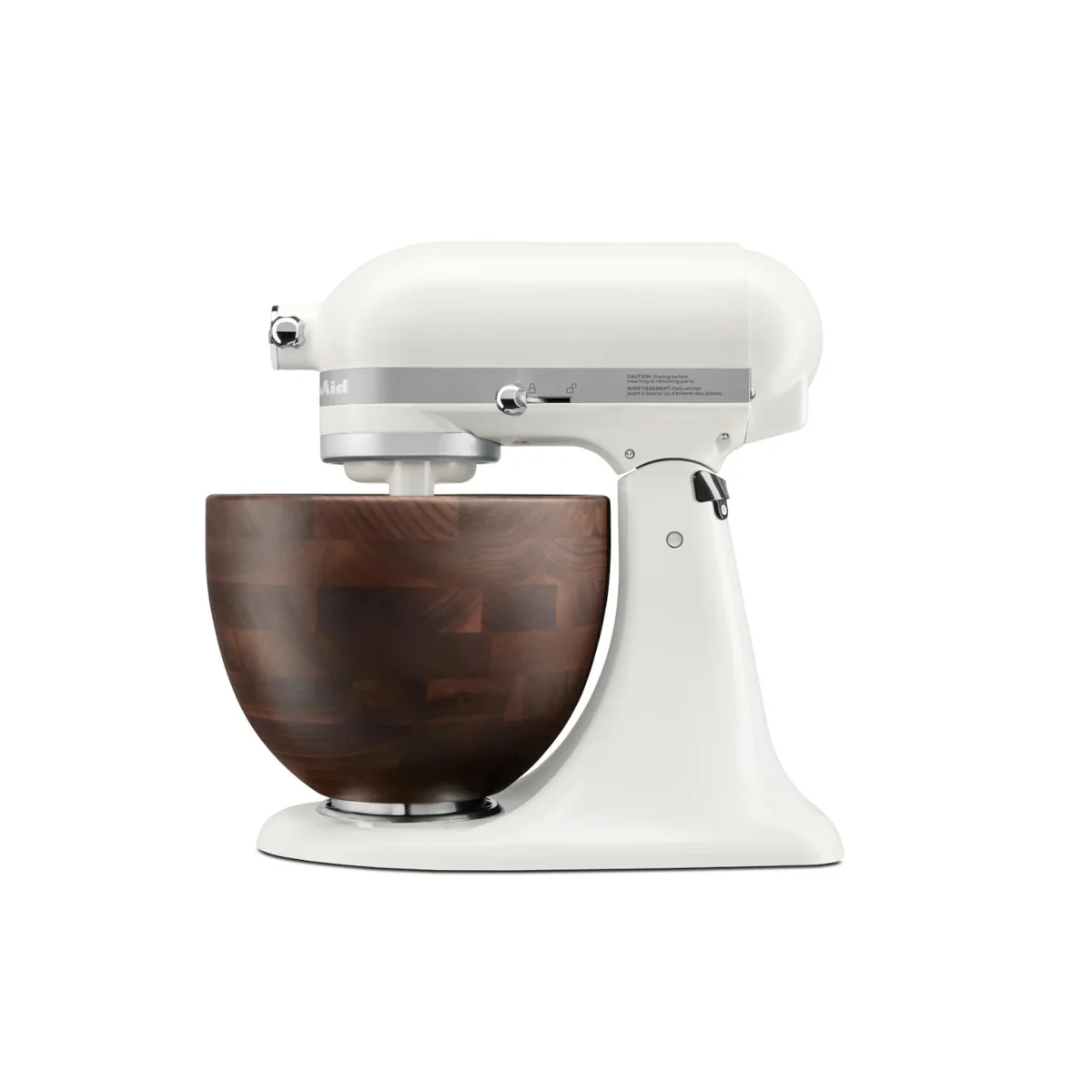 KitchenAid KSM156 Artisan Tilt-Head Stand Mixer with Walnut Wood Bowl Porcelain - Image 3