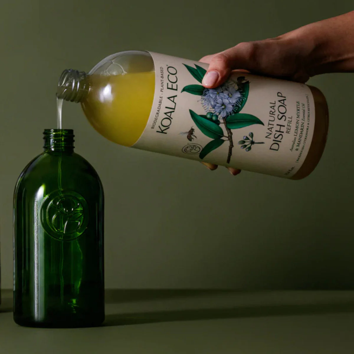 Koala Eco Dish Soap Refill Lemon Myrtle & Mandarin 1L - Image 2