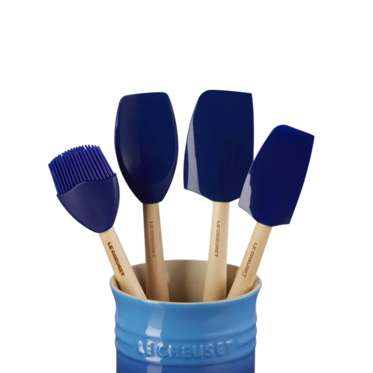 Le Creuset Spatula Set with Crock Azure (5 Piece) - Image 2
