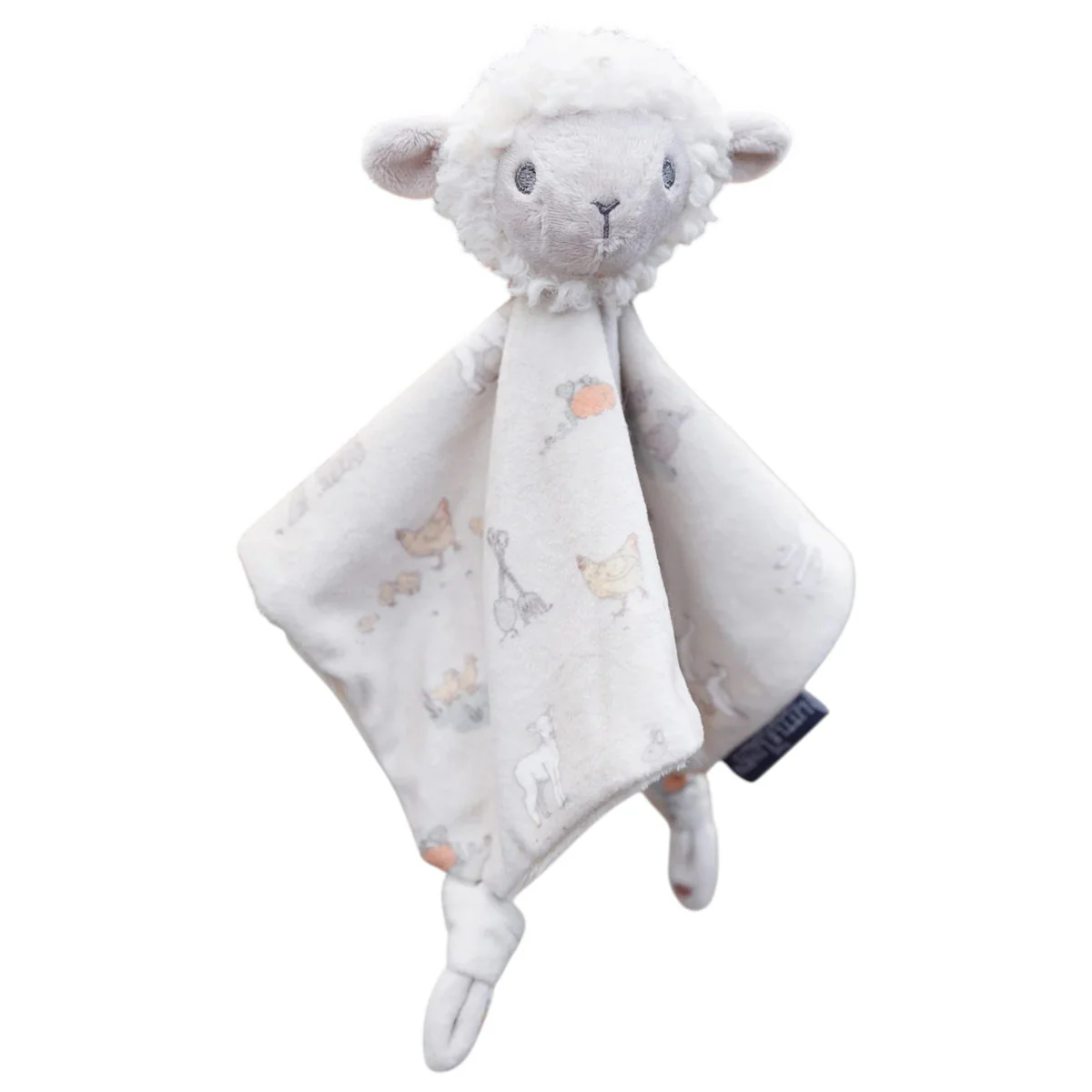 The Little Linen Co Baby Comforter / Security Blanket Farmyard Lamb - Image 2