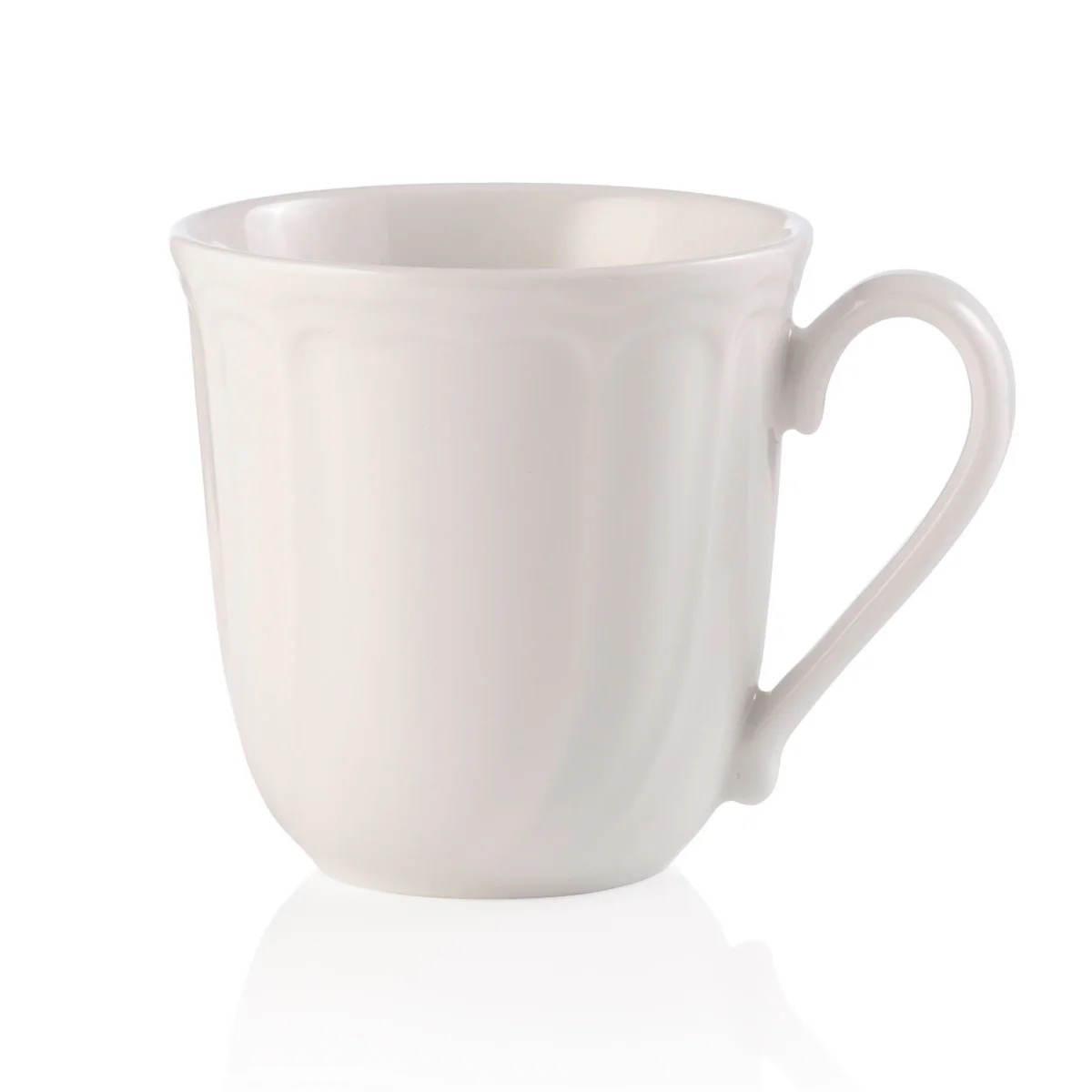 Noritake Baroque White Ivory Porcelain Mug Set of 4 (325ml) - Image 2