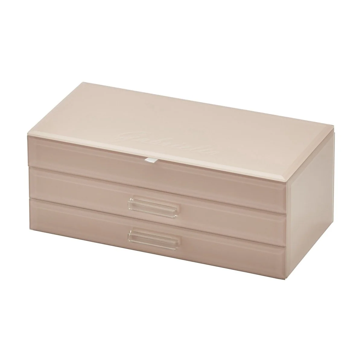 One Six Eight London Gabriella Jewellery Box with Drawers Blush Large - Image 2