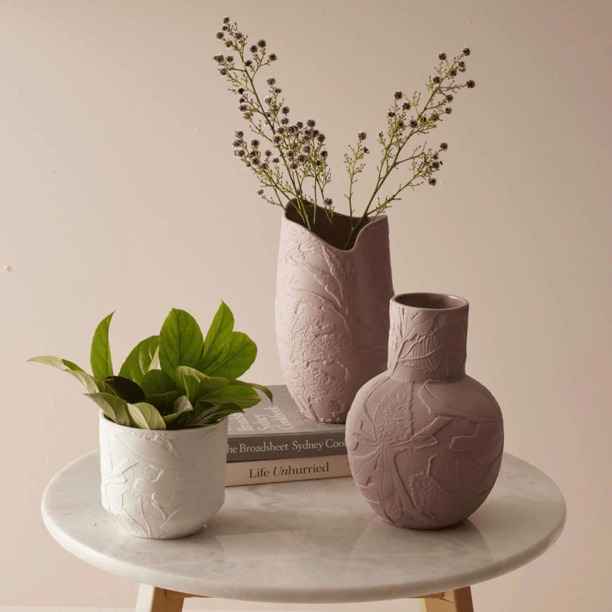 Pilbeam Living Banksia Planter Pot White 13x12x13cm - Image 2