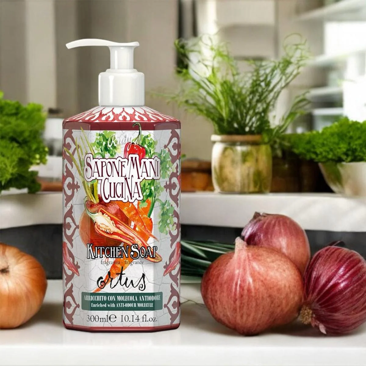Rudy Profumi Maioliche Ortus Kitchen Liquid Soap 300ml - Image 2
