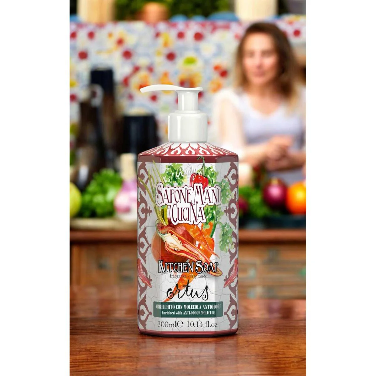 Rudy Profumi Maioliche Ortus Kitchen Liquid Soap 300ml - Image 3