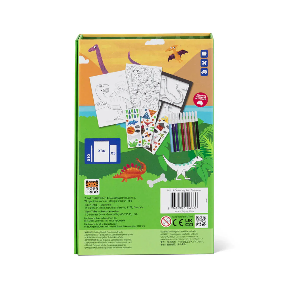 Tiger Tribe Dinosaur Colouring Set - Image 6