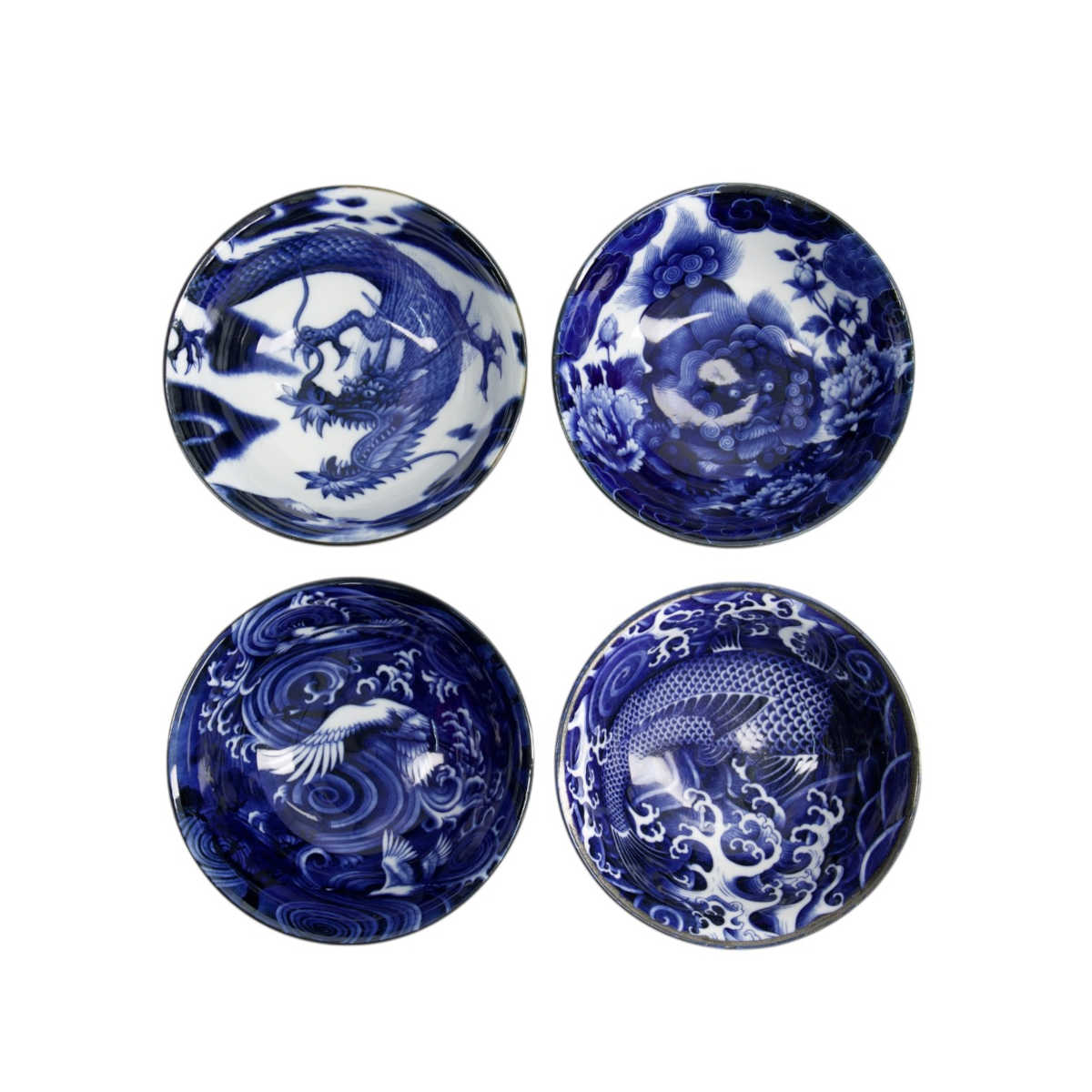 Tokyo Design Japonism Bowl Blue 4 Piece Set - Image 3