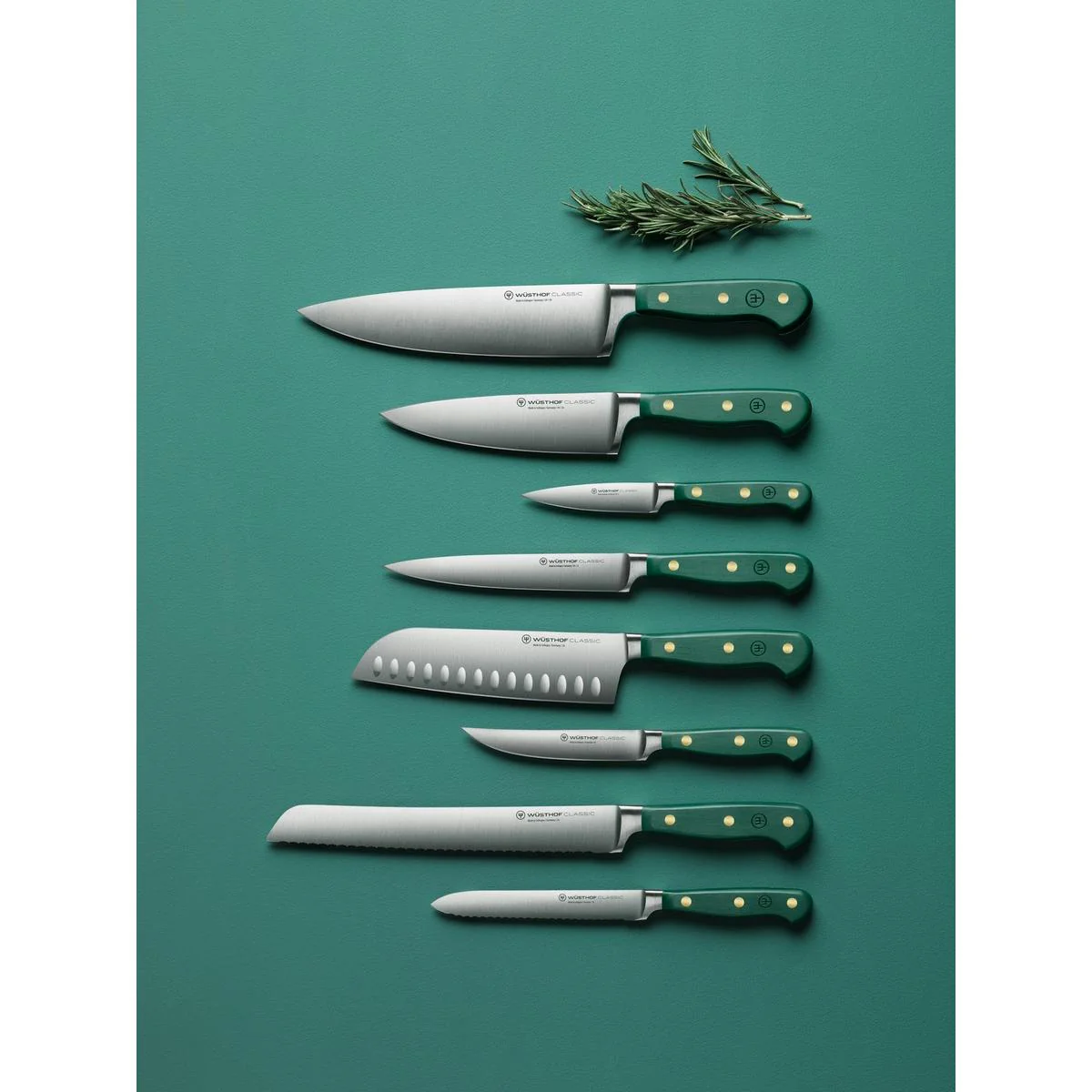 Wusthof Classic Colour Fresh Rosemary Santoku Knife 17cm - Image 3