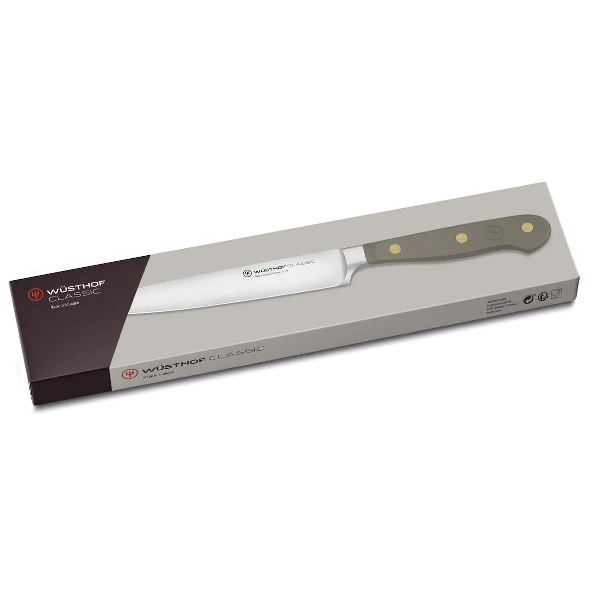 Wusthof Classic Colour Velvet Oyster Serrated Utility Knife 14cm - Image 4